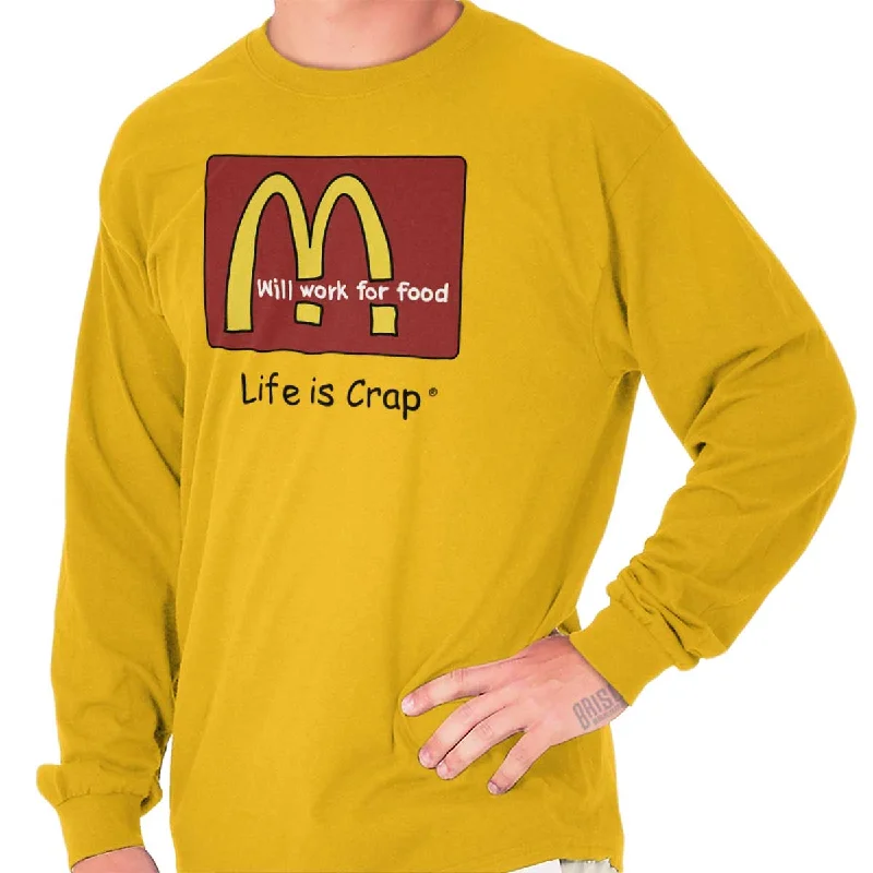 Sports fitness shoes Fast Food Long Sleeve Tee
