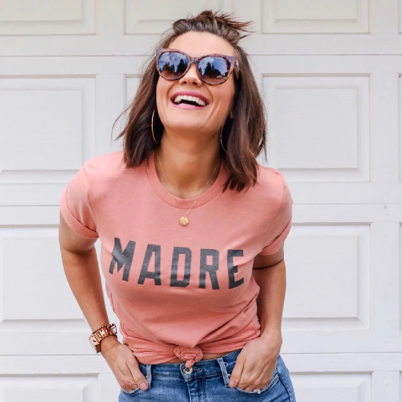 Street Vertical And Horizontal Design Madre Tee • Spring Coral