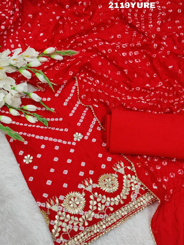 Sports Functional Style KcPc New Tapeta Silk Bandhani Gotapatti Salwar Suit RT