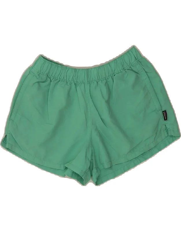 Street Sports Style PATAGONIA Womens Sport Shorts UK 6 XS Turquoise Nylon
