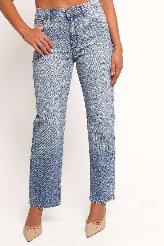 Customized Version Abrand Mid Straight Jeans - Felicia