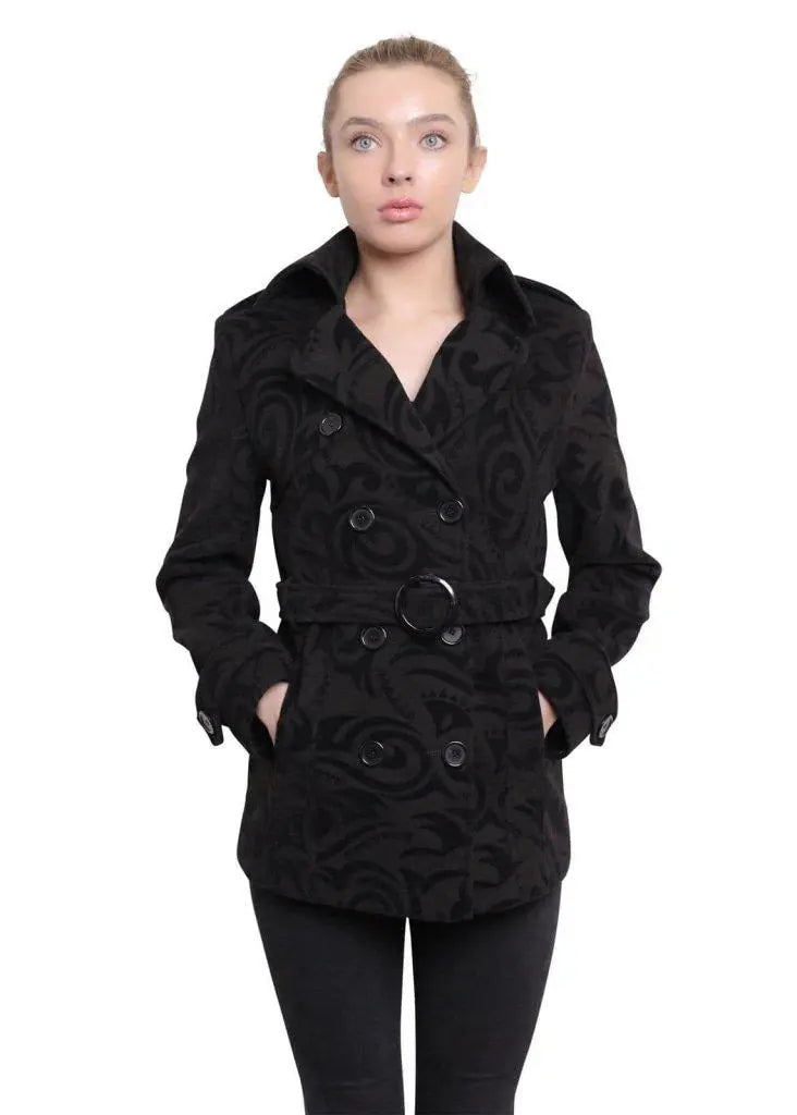 Simple research De La Creme - Womens Tribal Print Double Breasted Short Coat