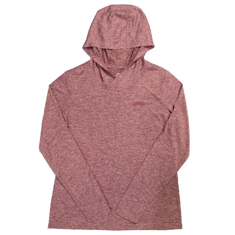 Sports High Waist Style "Easy Breezy" Heather Maroon Hoody