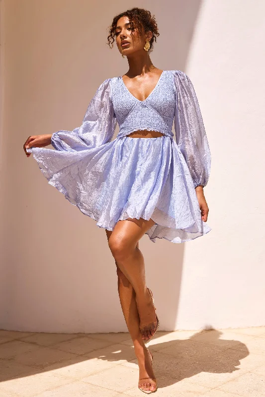 British casual First Date Mini Dress - Cornflower