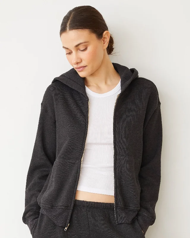 Street Fashion Style Teddy Fleece Relaxed Zip Up Hoody
