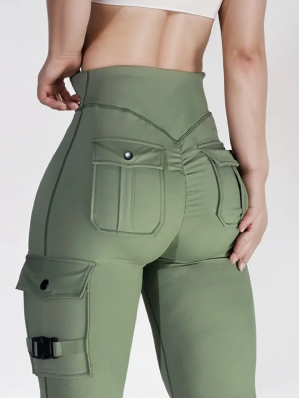 Retro Woolen Jacket ZASUWA Female Pocket Scrunch Bum Leggings