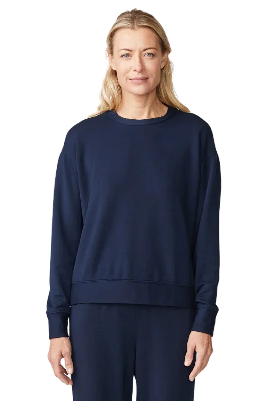 High waist design Softest Fleece Notch-Neck Sweatshirt