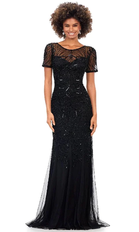 Fashionable and versatile Ashley Lauren 11215 - Short Sleeve Beaded Evening Gown