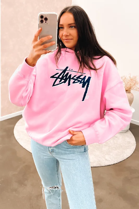 Sports High Waist Style Shadow Stock Oversized Hood Candy Pink