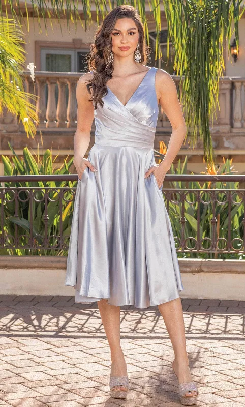 Street Style Suit Dancing Queen 3323A - Sleeveless Tea-length Dress