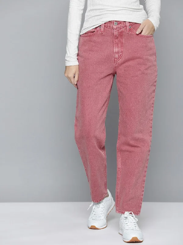 Casual And Versatile Women's High Rise 80S Mom Loose Tapered Fit Jeans
