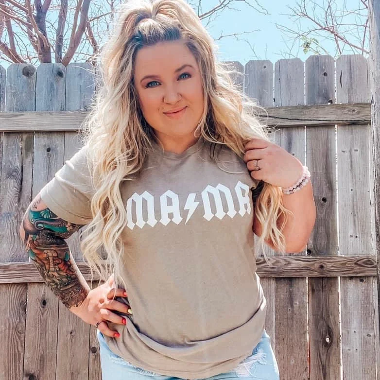 Printing decoration MAMA Rocker • Stone Tee