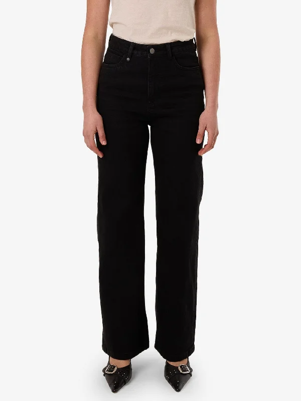 High waist design Cherry Stretch Jean - Black Rinse