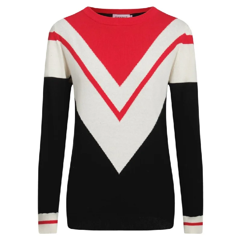 Fashionable sports Women's black vintage fashion knit sweater