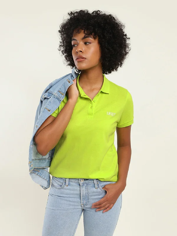 Minimal Style Women's Brand Logo Polo T-Shirt
