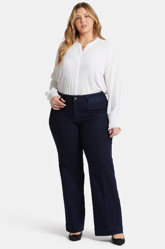 Personalized print Teresa Trouser Jeans In Plus Size - Dark Enzyme