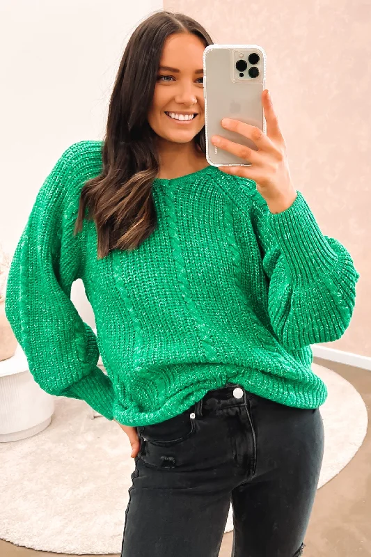 Printed pattern Madelyn Knit Green