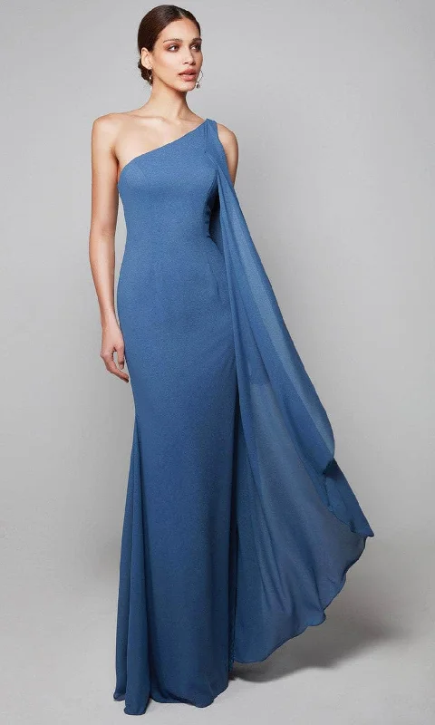 Customized Version Alyce Paris - Cascade One Shoulder Evening Dress 27603