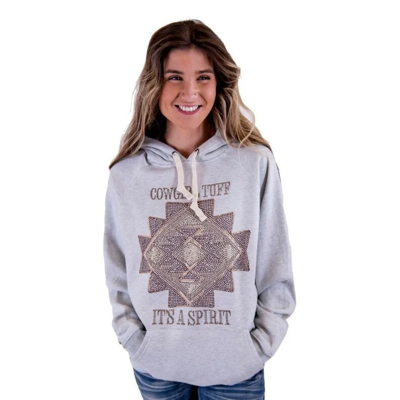 Street Casual Style Cowgirl Tuff Western Sweatshirt Womens Its A Spirit Ash SIG2316