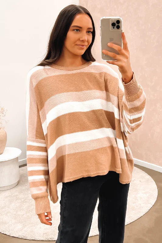 Skirt style Kristy Knit Brown Stripe