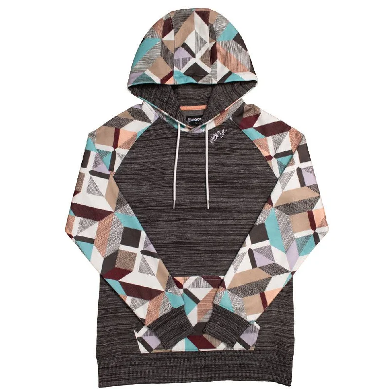 Personalized print "Summit" Brown Space Dye w/Multi Color Pattern Hoody