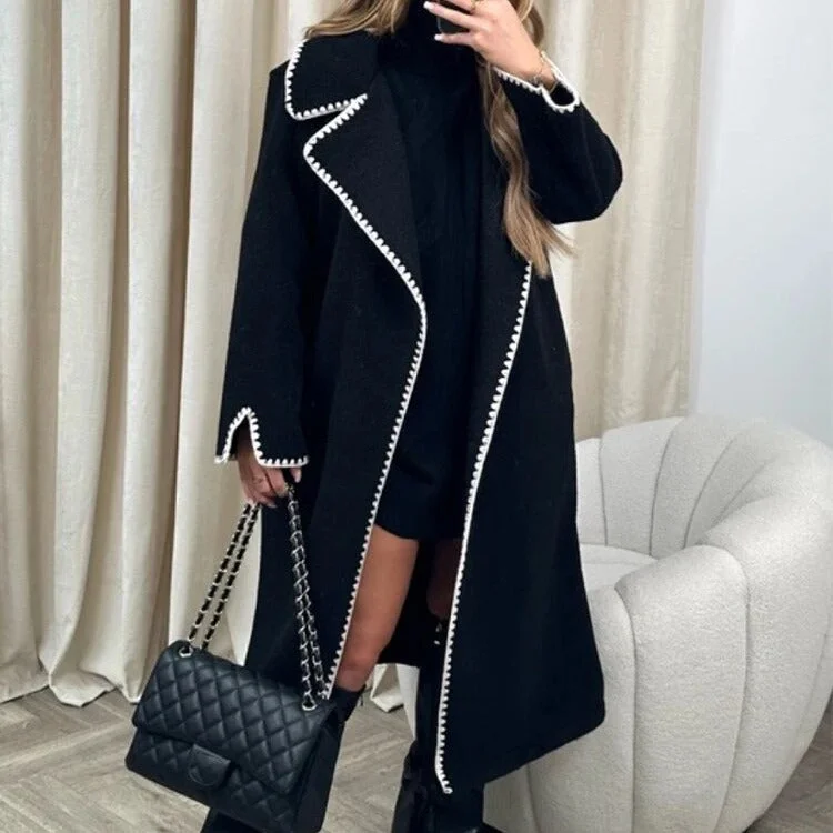 High waist design Casual Winter Long Outerwear for Women