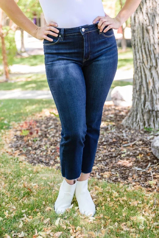 Sports High Waist Style Sofia Skinny Jeans In Dark Wash