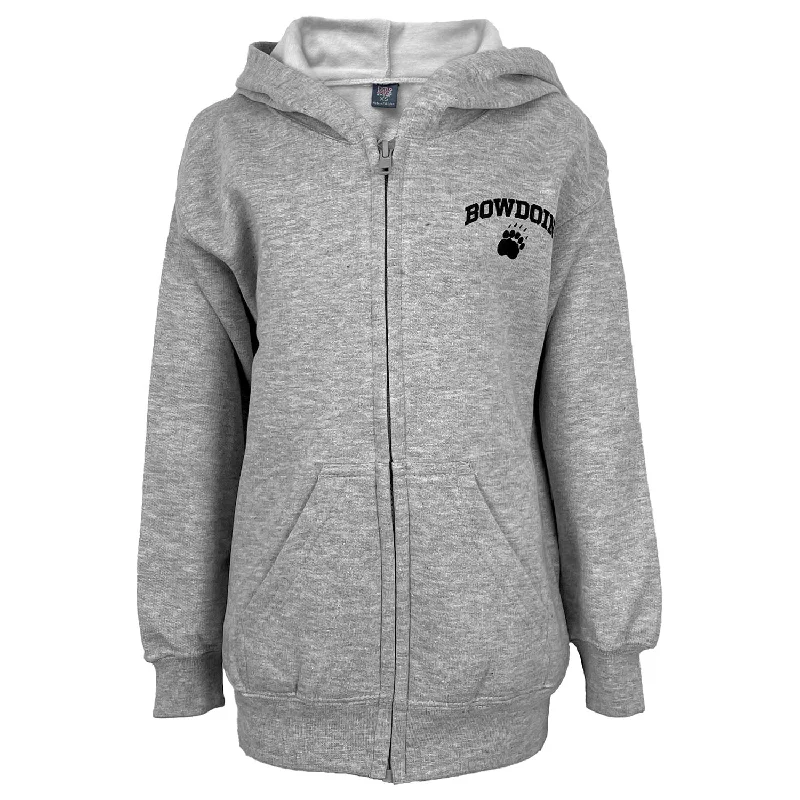 Street Graffiti Design Youth Full-Zip Hoodie with Bowdoin & Paw from MV Sport