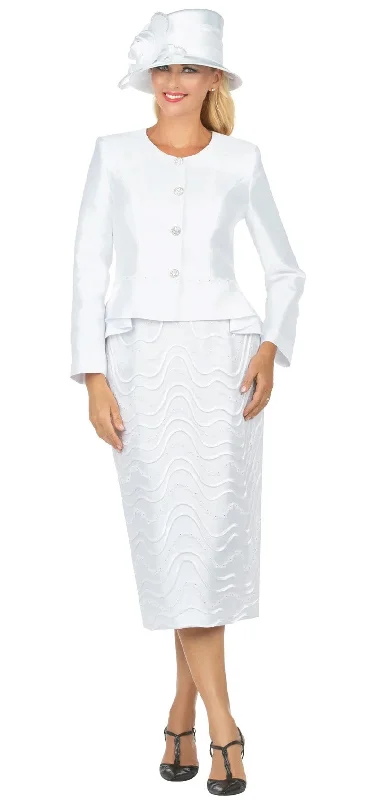Sports High Waist Style Giovanna Church Suit G1156-White