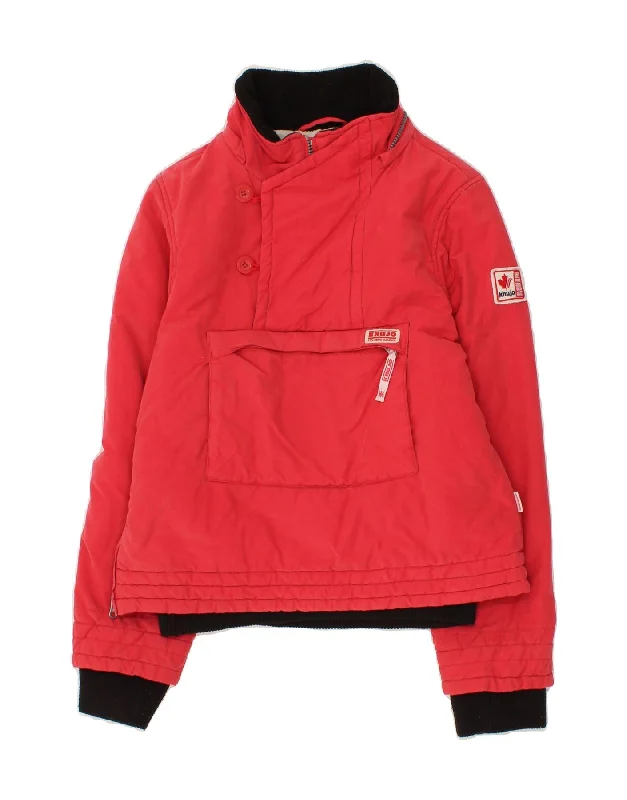 Elegant and noble KHUJO Womens Pullover Ski Jacket UK 10 Small Red Cotton