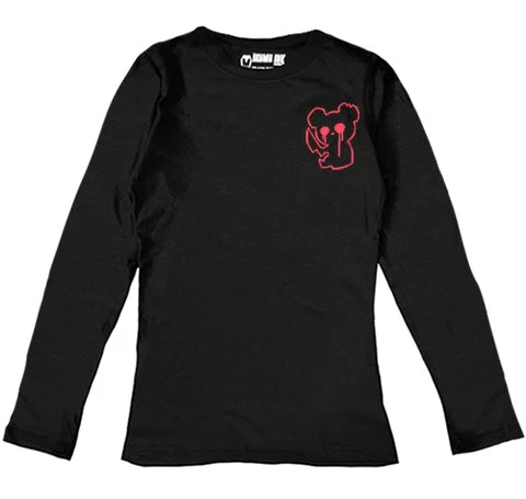 Fashionable sports Red Bear Logo Women Long Sleeve Tshirt