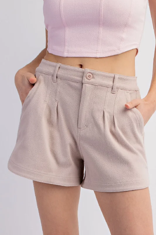Trendy Traveler Hugh Cotton Twill Shorts (Dusty Taupe)