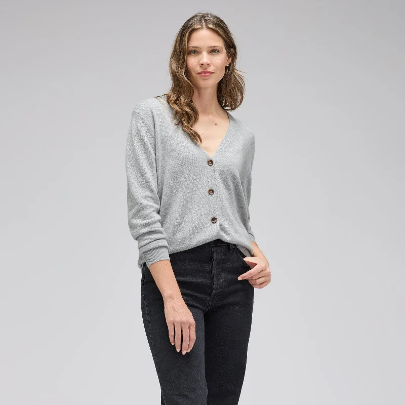 Short skirt design Women's Merino Cashmere Cardigan