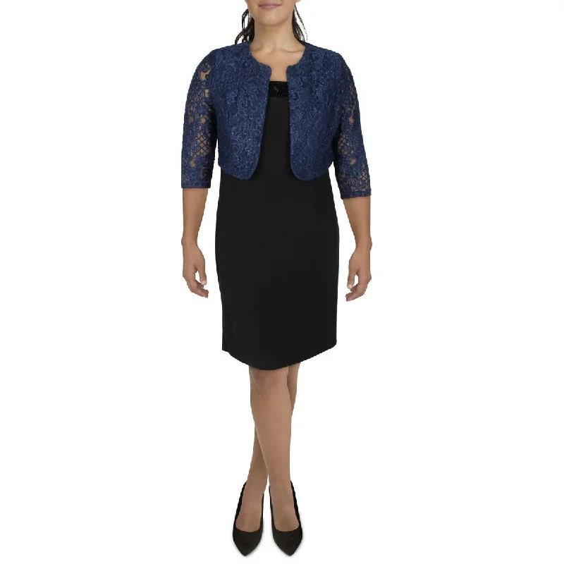Fashionable and casual Alex Evenings Womens Petites Lace Glitter Bolero