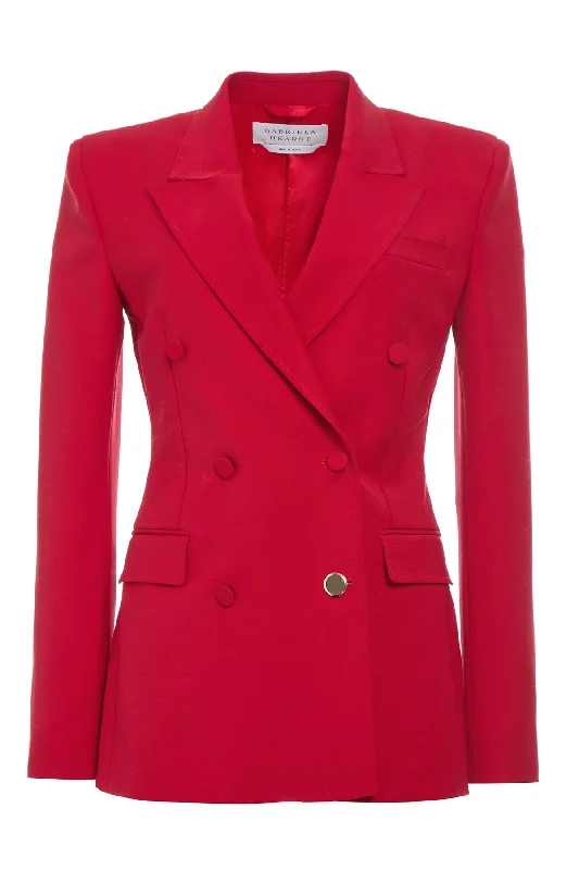 Sweet breath Gavin Blazer in Scarlet Red Sportswear Wool