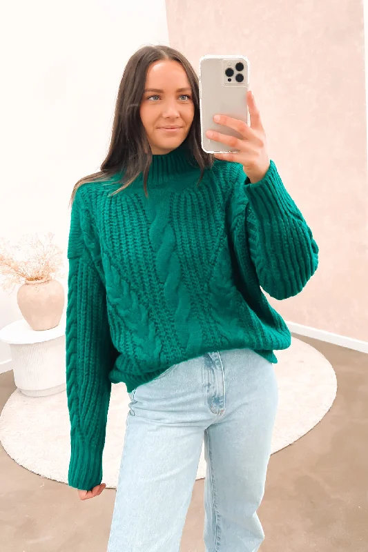 Fashion Style Dylan Knit Green