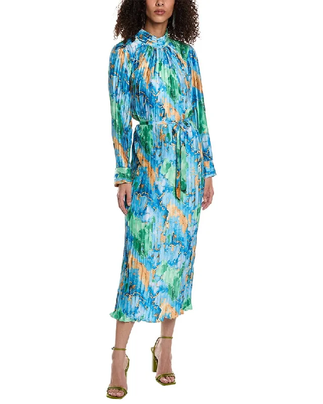 Trendy and versatile Beulah Accordion Pleated Maxi Dress