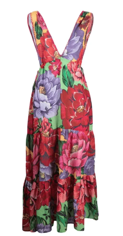 Innovative Design Farm Rio Women Winter Chita Long Dress Green Multi