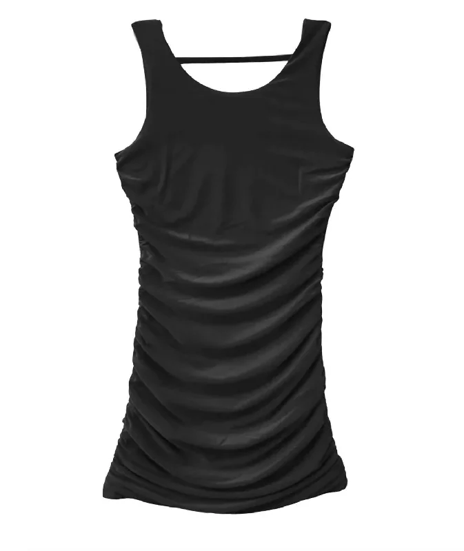 Letter embroidery Girls Aiden Dress In Black