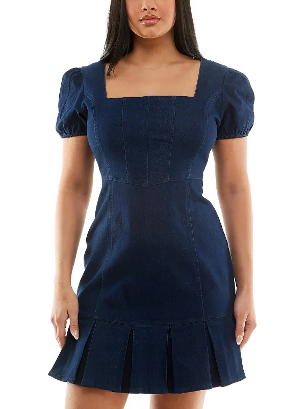 Simple research Juniors Womens Denim Short Bodycon Dress
