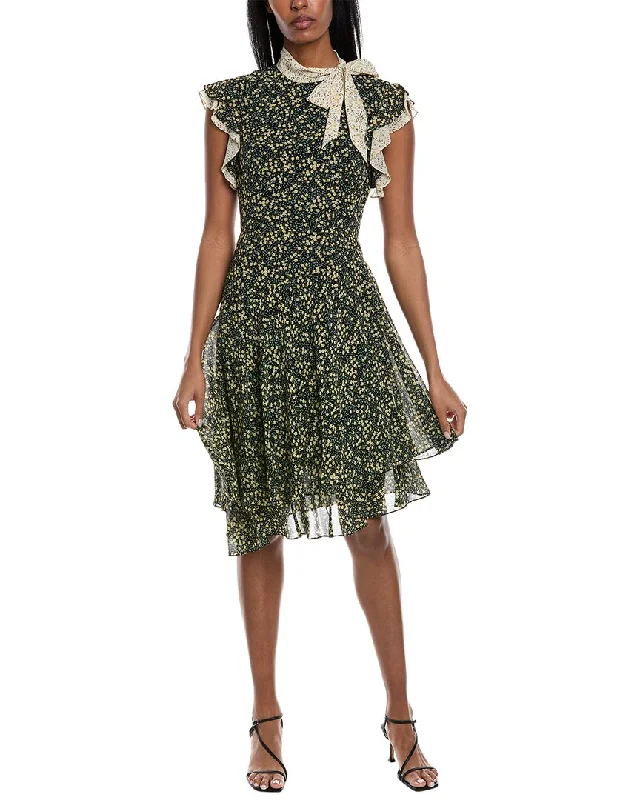 Comfortable and simple Mikael Aghal Ruffle Mini Dress
