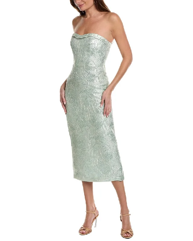Creative Style ML Monique Lhuillier Strapless Midi Dress