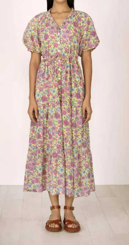 Fashionable sports Poppy Dress In Lemon Lem