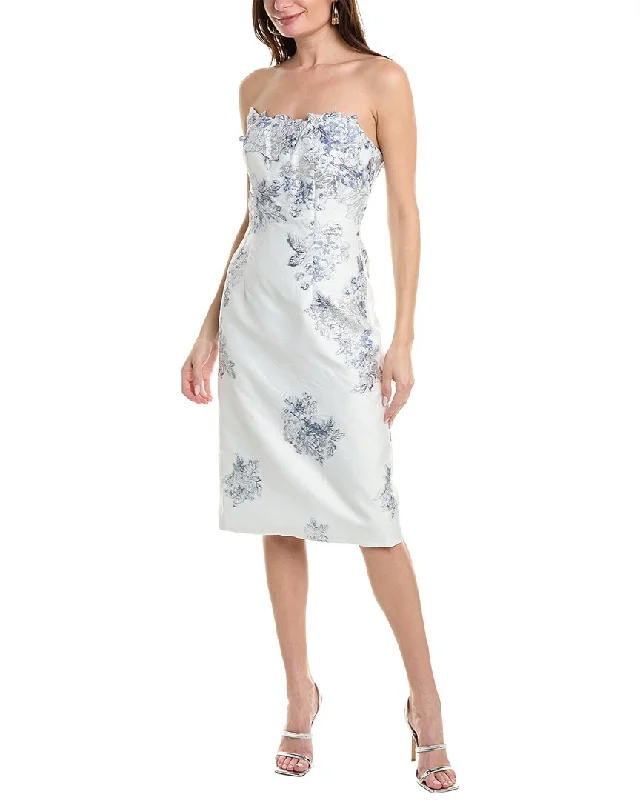 Mid-length Style Rene Ruiz Brocade Cocktail Dress