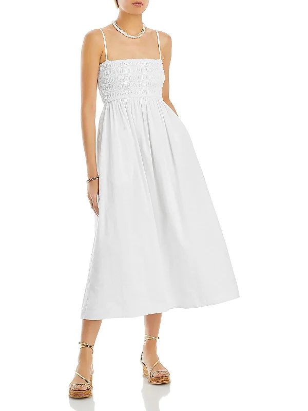 Comfortable and simple Sage Womens Smocked Long Maxi Dress