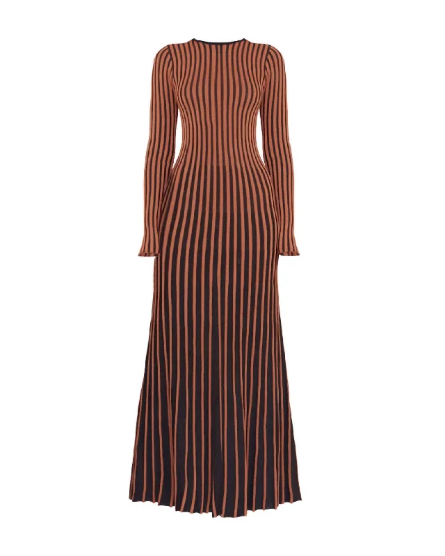 Boutique display Selma Dress In Tan/black