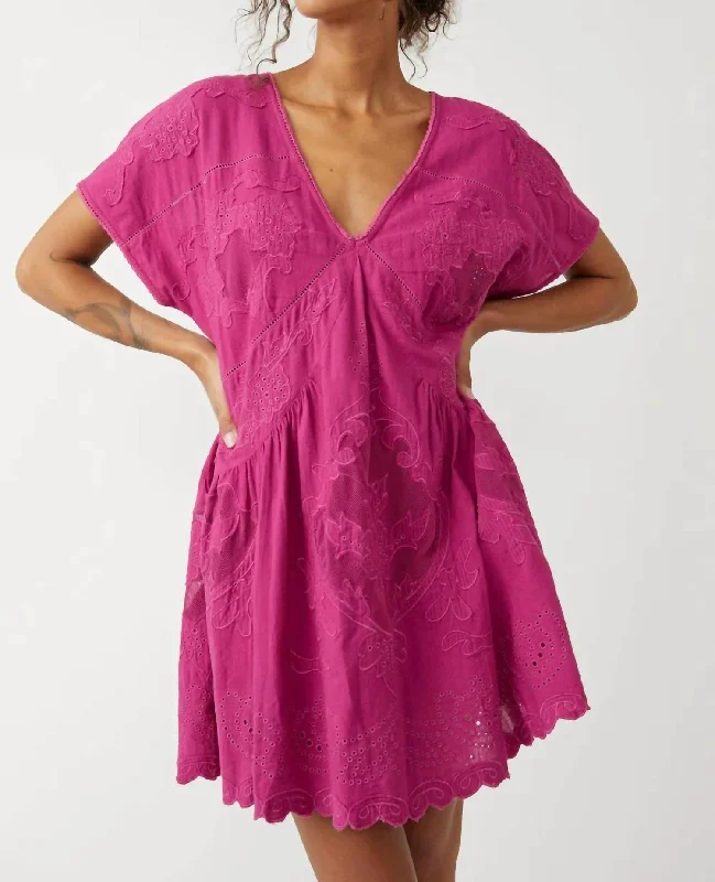 Street Show-off Style Serenity Mini Dress In Dragonfruit Punch