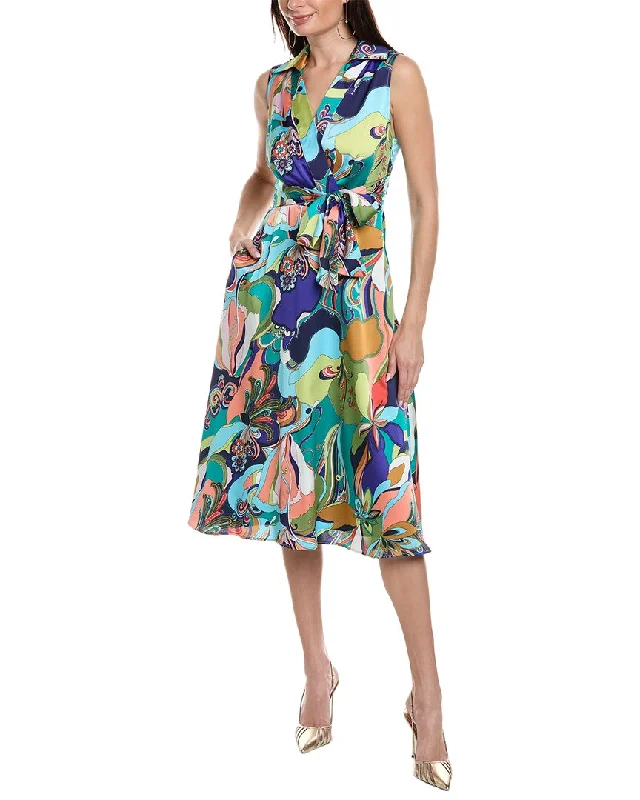 Street Graffiti Design Tahari ASL Midi Dress