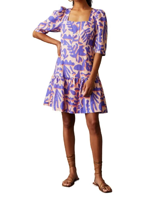 Literary Style Temma Dress In Laguna Blooms