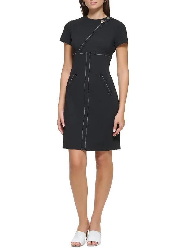 Wandering freely Womens Above-Knee Work Wear Sheath Dress